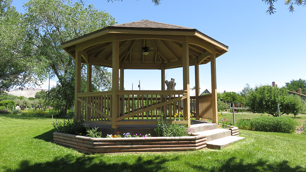 The Gazebo at Cross Orchards in the spring